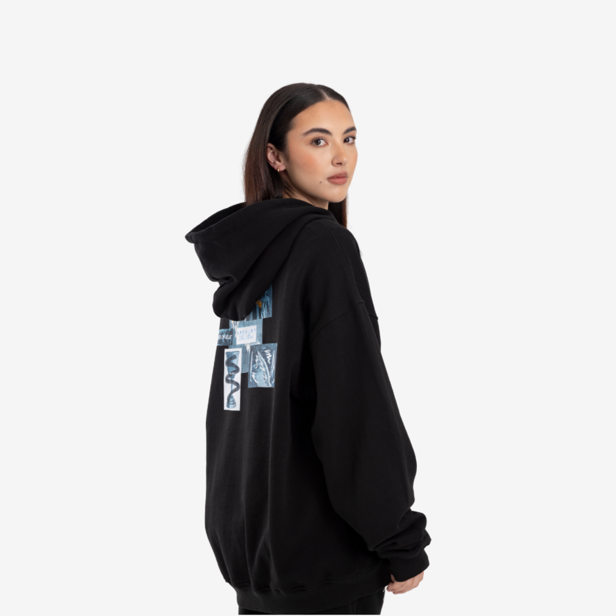 Hoodie Blue Mines Black