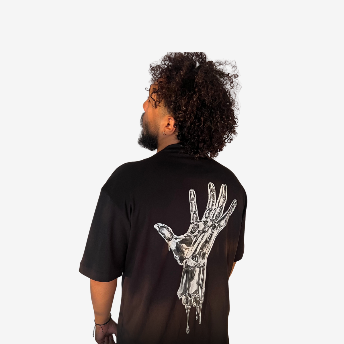 Camiseta Oversize Liquid Platinum Black